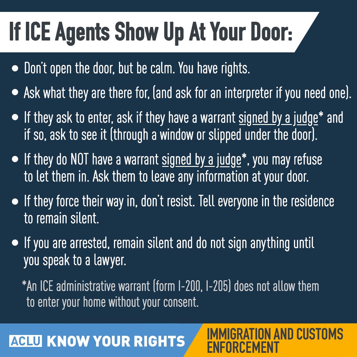What To Do if ICE Agents Show Up At Your Door