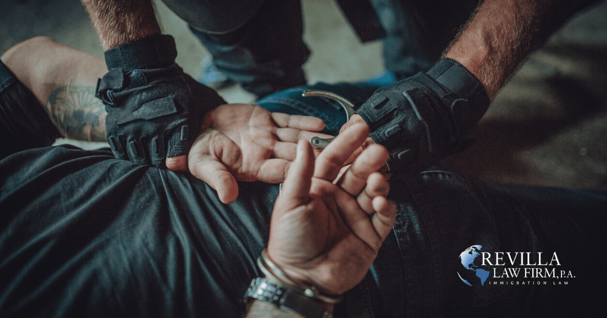 a man being arrested