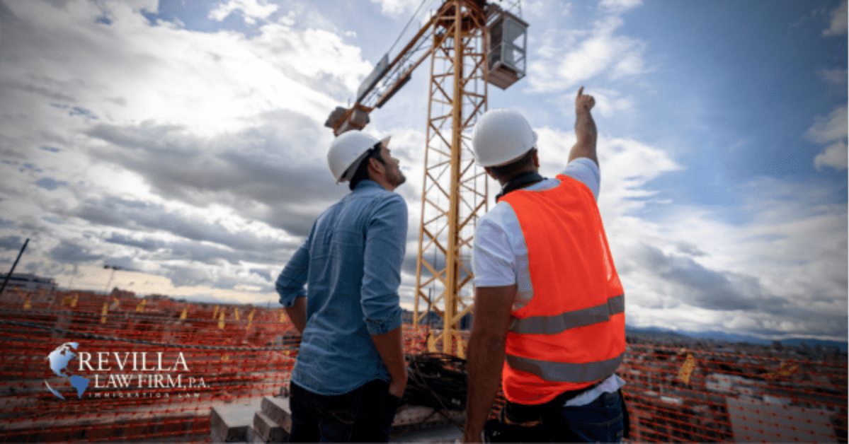 two men working at a construction site
